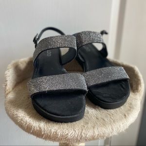 ~ sparkly black sandals ~